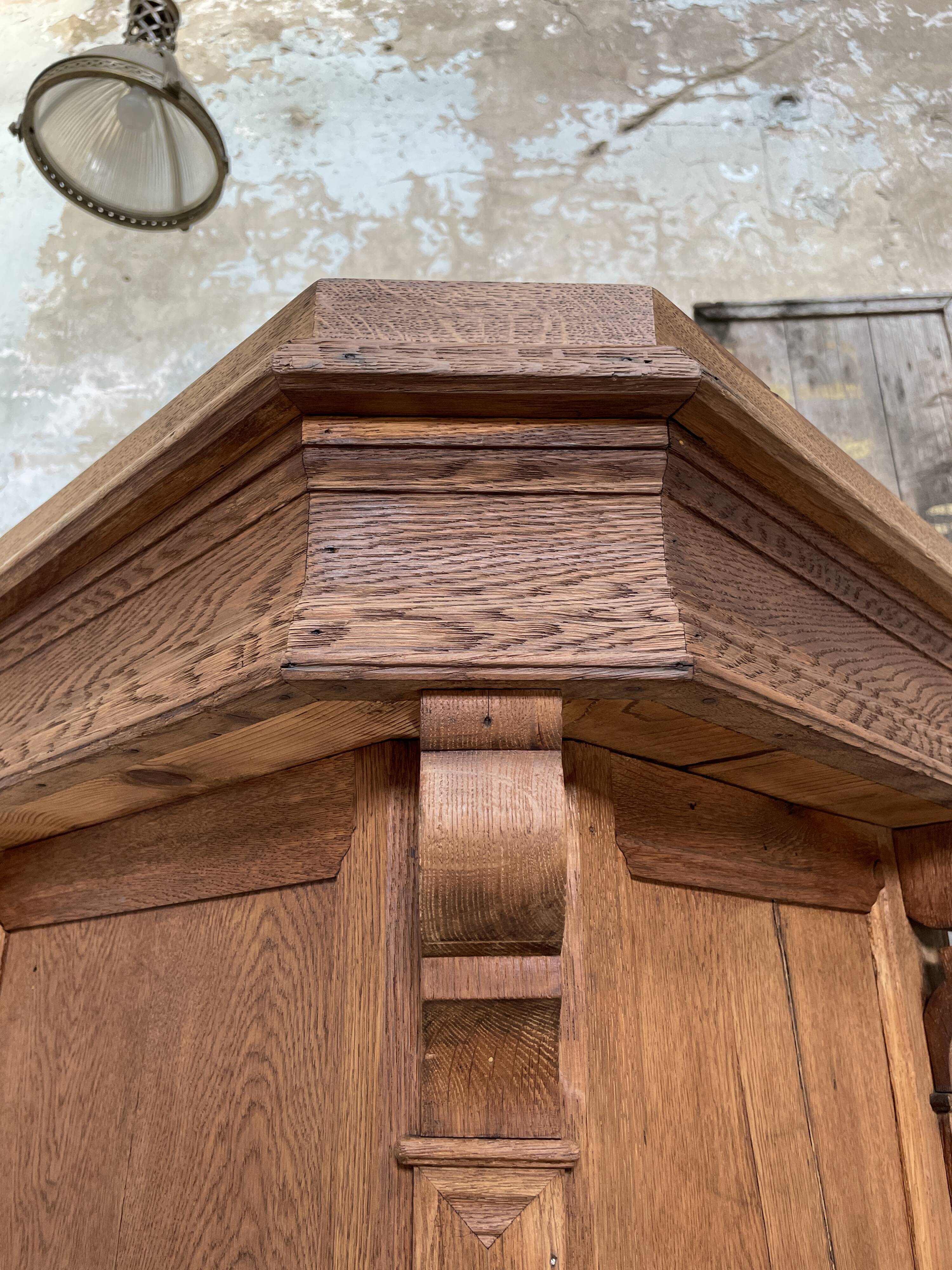 Solid oak box countertop, circa 1900.