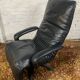 Jori black leather relax armchair from the 80s