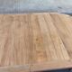 Round dining table Louis Philippe stripped in raw solid cherry wood Italy