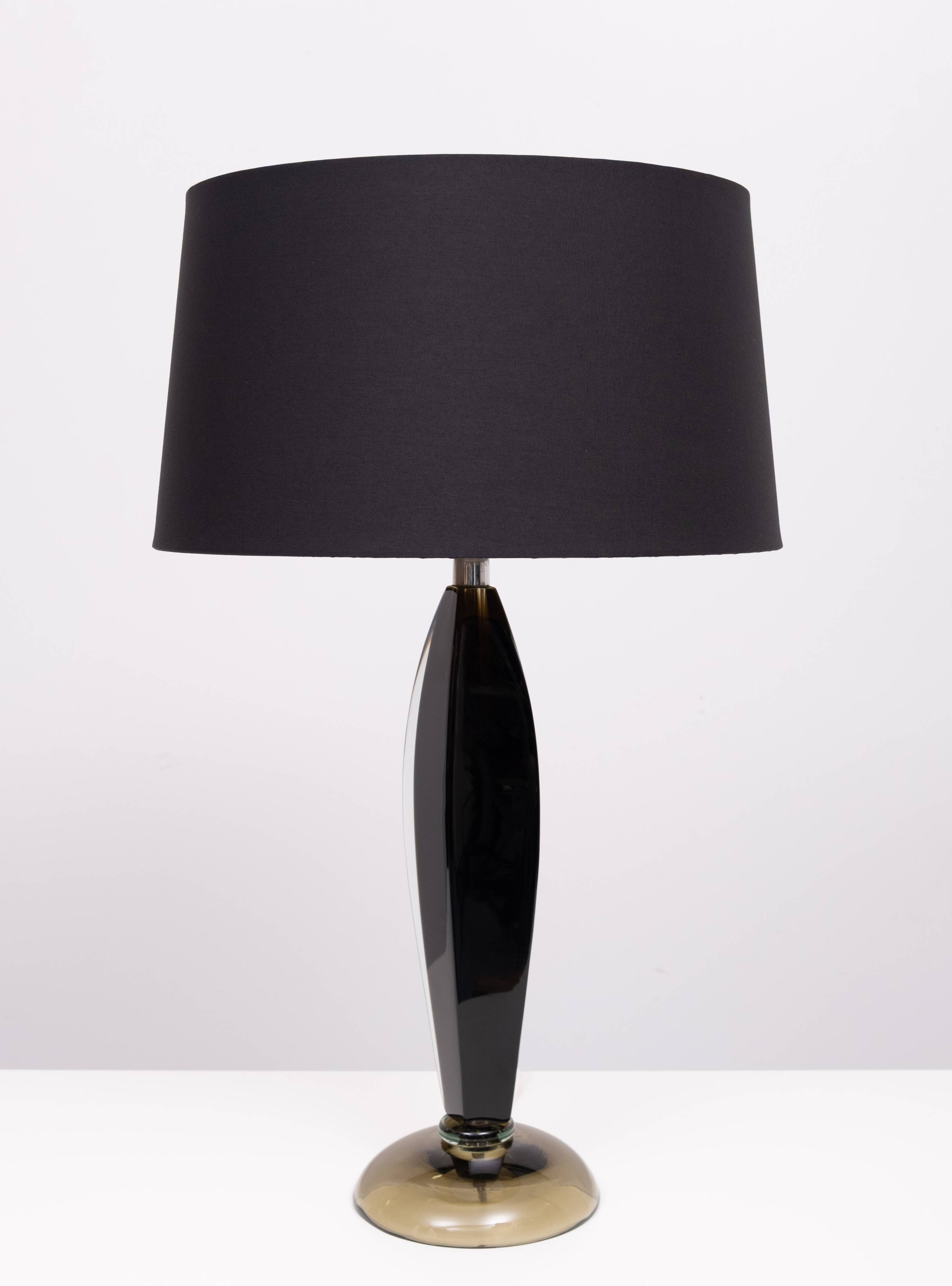 Flavio Poli Murano Glass Table Lamp for Seguso, 1960s