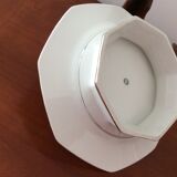 Servant dish on pedestal, octagonal, Limoges porcelain - vintage