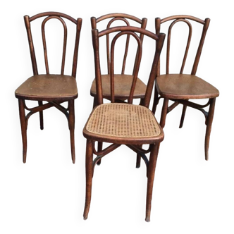 Lot de 4 chaises bistrot breveté SGDG