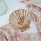 Shell-shaped brass catchall