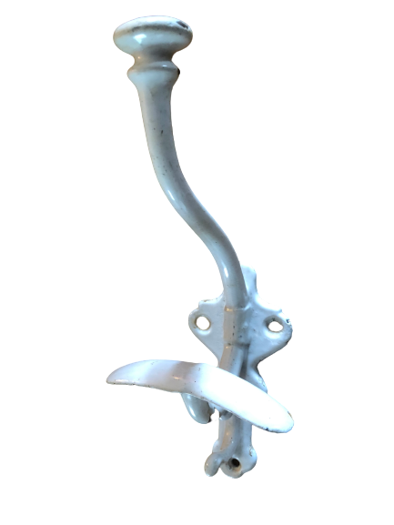 Enamelled cast iron hook