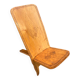 Grande chaise Africaine vintage en bois massif sculpté de motifs géométriques