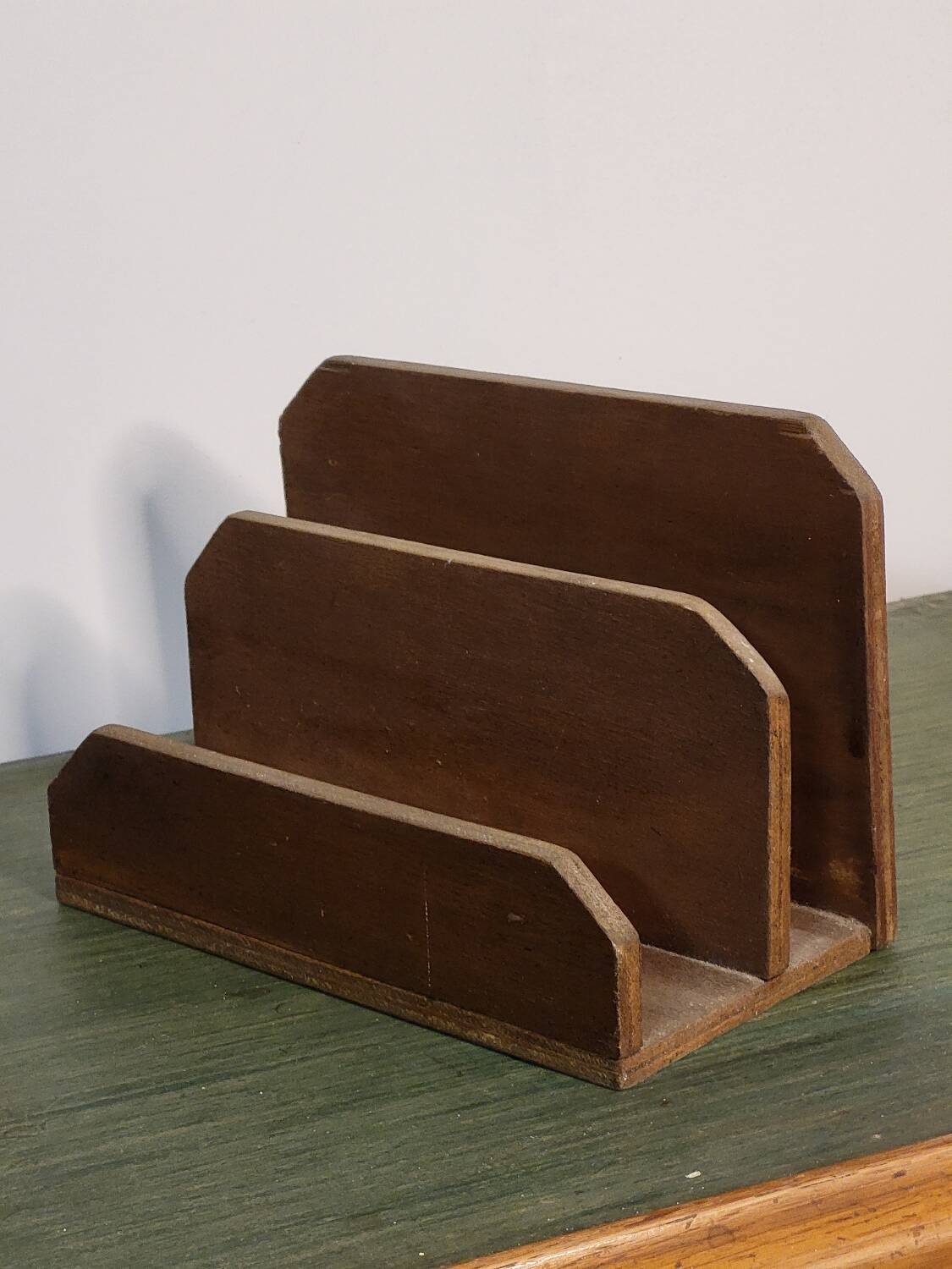 Wooden mail holder
