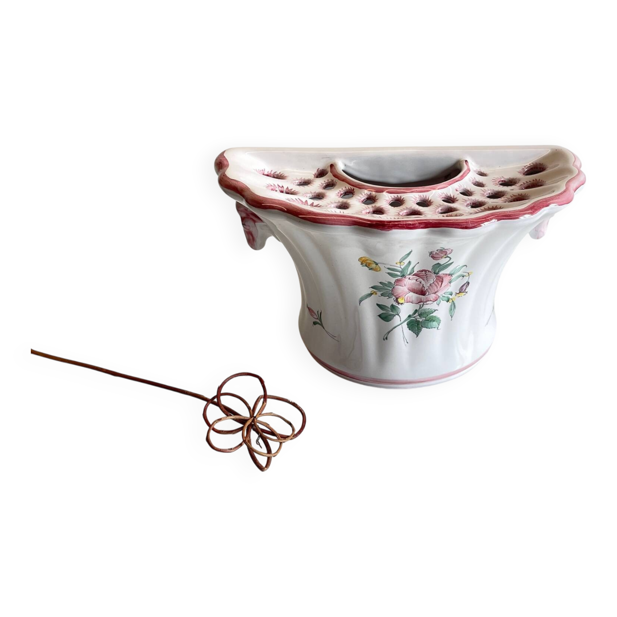 Wall-mounted flower stand, Segries Workshops, Moustiers, France