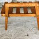 Pair of slatted side tables, Scandinavian style, 60s