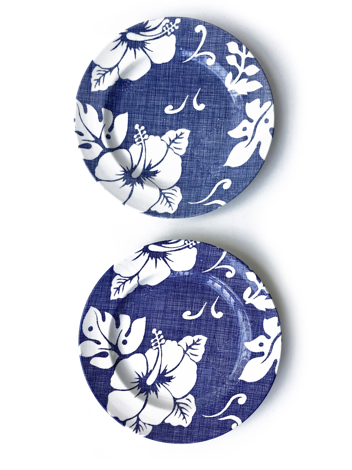 Two plates vinatge Polynesia Hibiscus