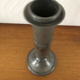 Antique pewter candle holder