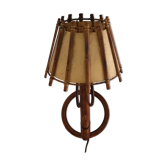 Applique rotin années 50 sognot 50's rattan wall light