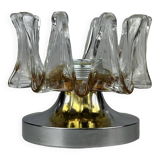 60s 70s wall lamp Wall Sconce made of metal & Murano glass Space Age design