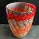 Vase in art verrerie blown glass polychrome mouth 24.5 cm
