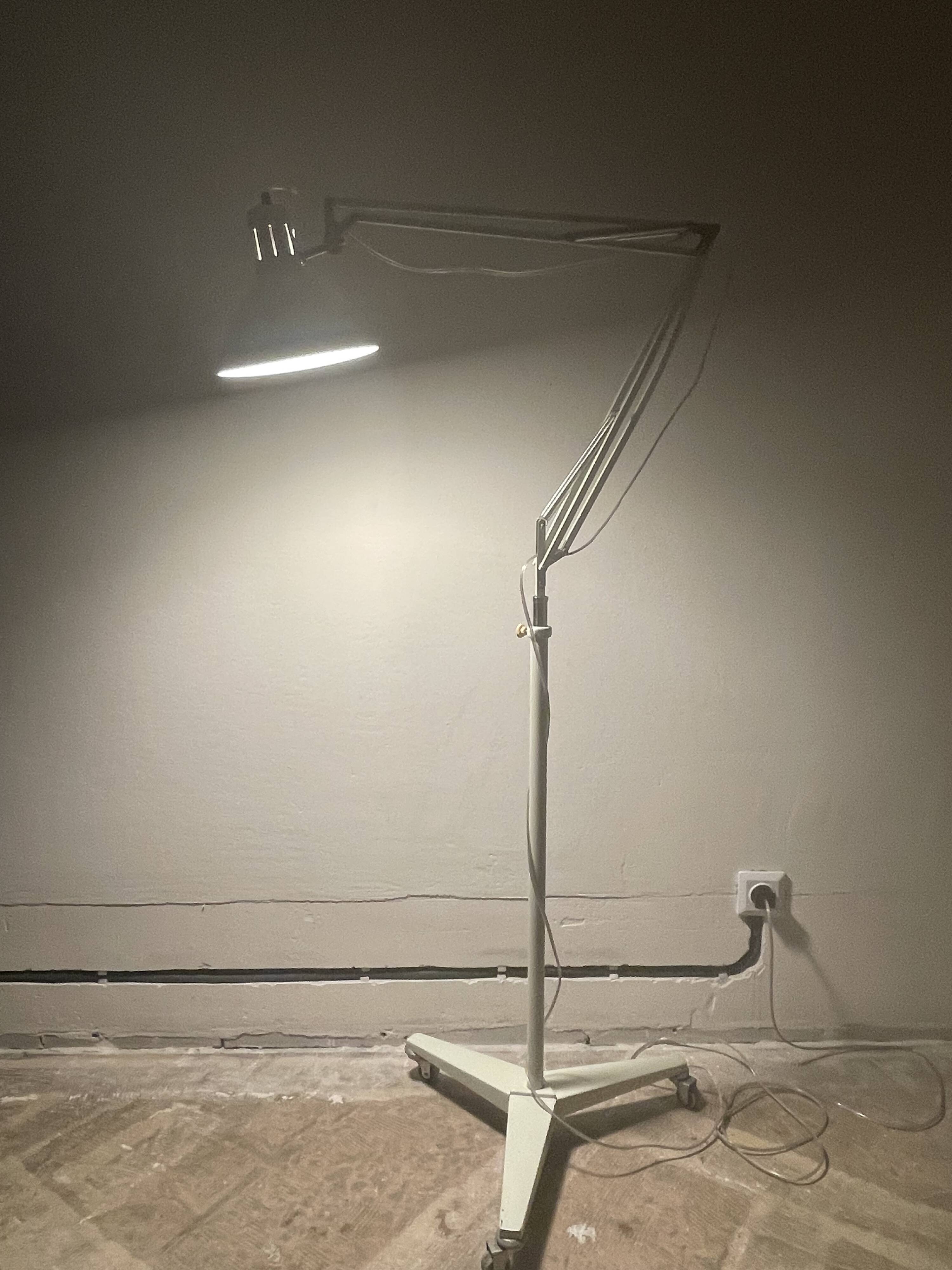 Adjustable and rollable standing light by H. Busquet for Hala Zeist