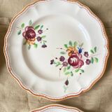 Service de table aux Fleurs peintes Faïencerie de Longchamp Monaco Années 60