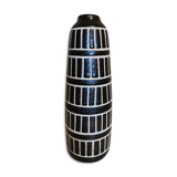 Vintage black and white ceramic vase