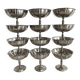 Jean Couzon matte stainless steel footed cups in box