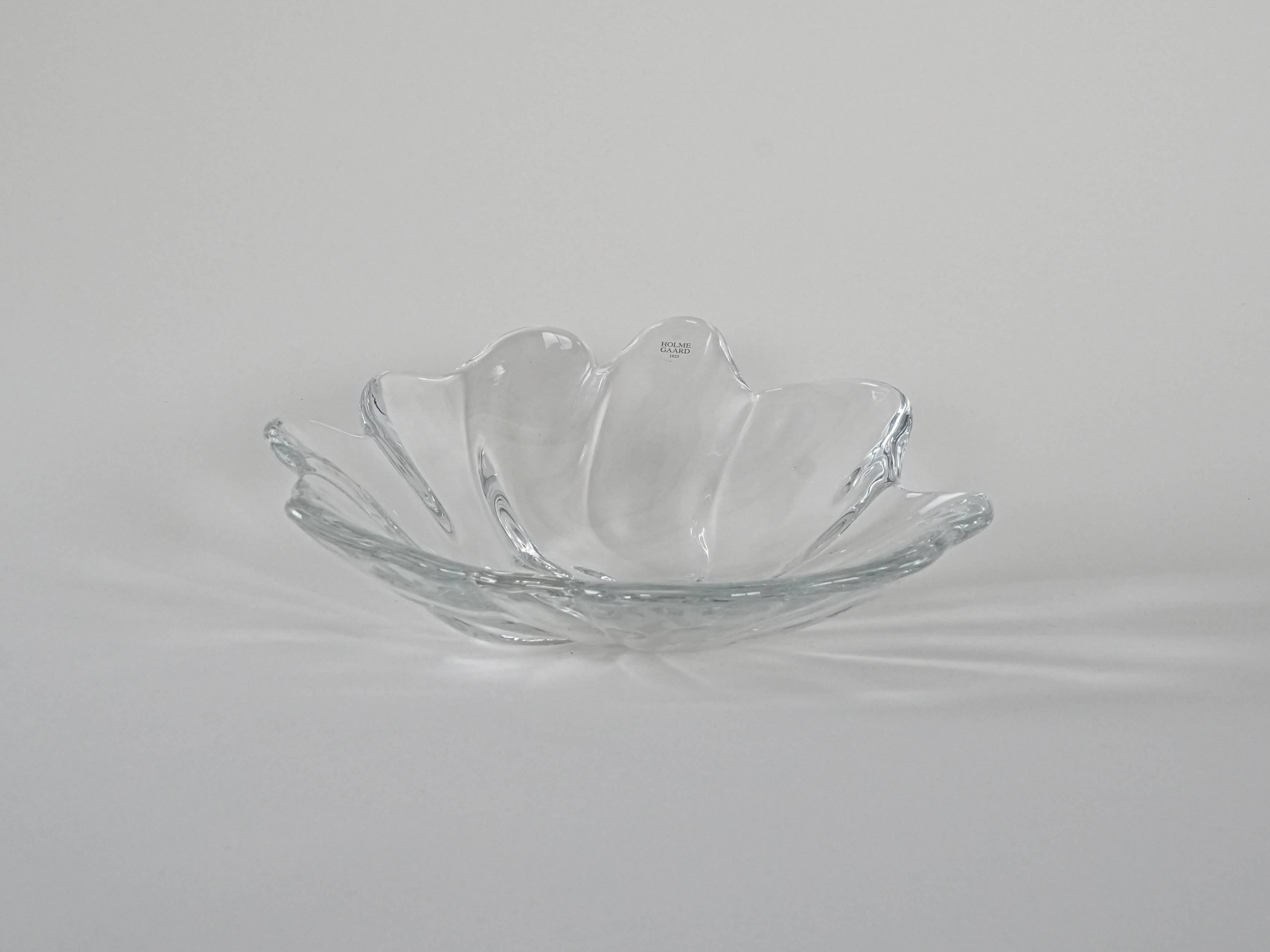 Plat danois en verre par Holmegaard, années 1970