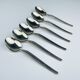 Classic vintage silver tea spoons by Paul Wirths, Solingen, Germany, 1950s, set of 6.