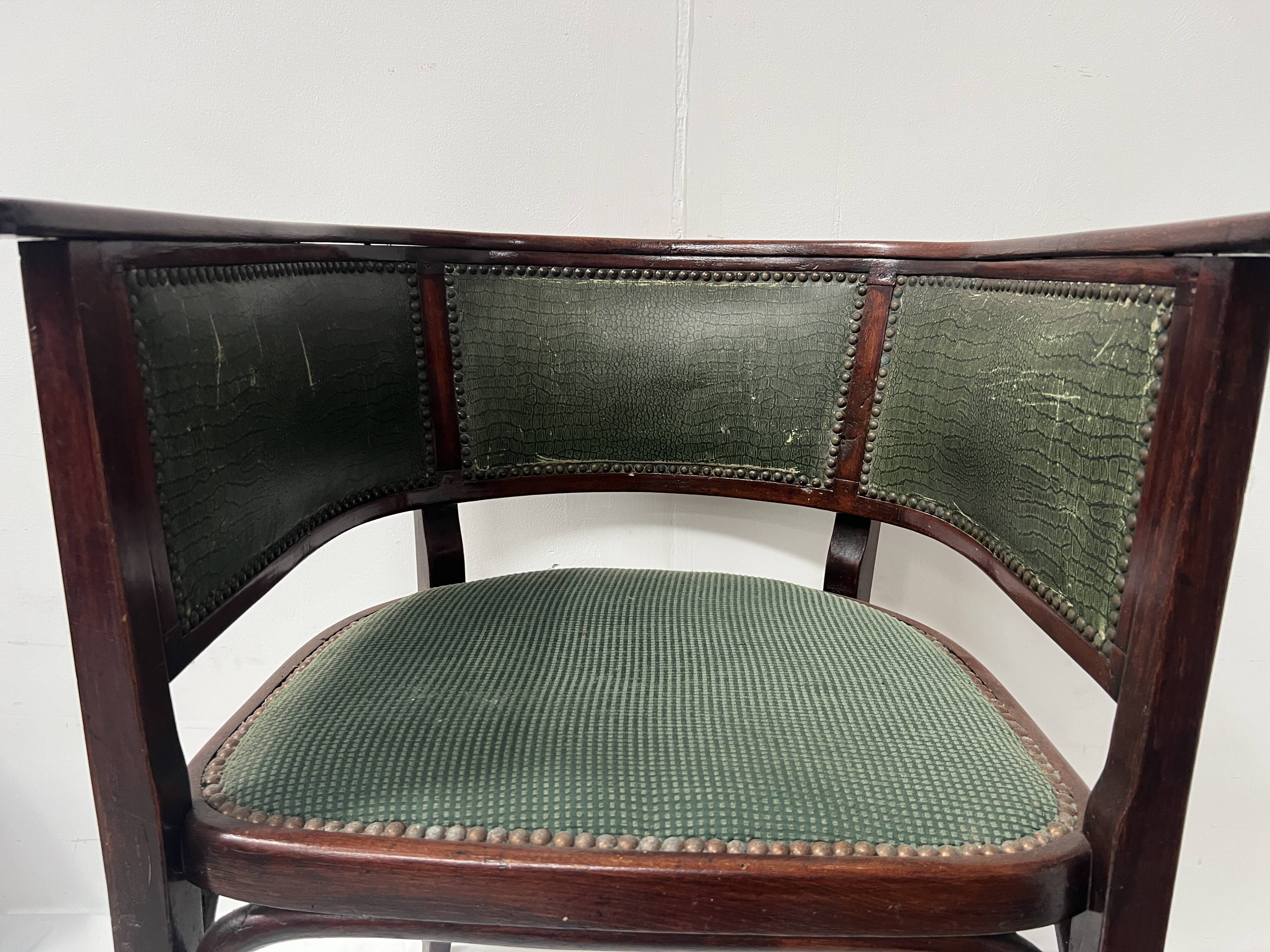 Art deco armchair in courbet wood "maison thonet" 20th century