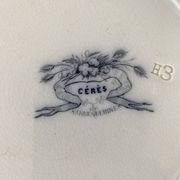 Round ironstone dish Sarregueines "Ceres"