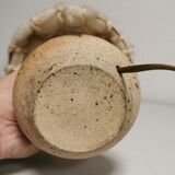 Bedside lamp and its vintage lampshade, Ceramic decoration Herbarium