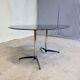 Vtg Mid Century 4 - 6 Seat Glass Aluminium Pedestal Dining Table Retro 60s 70s
