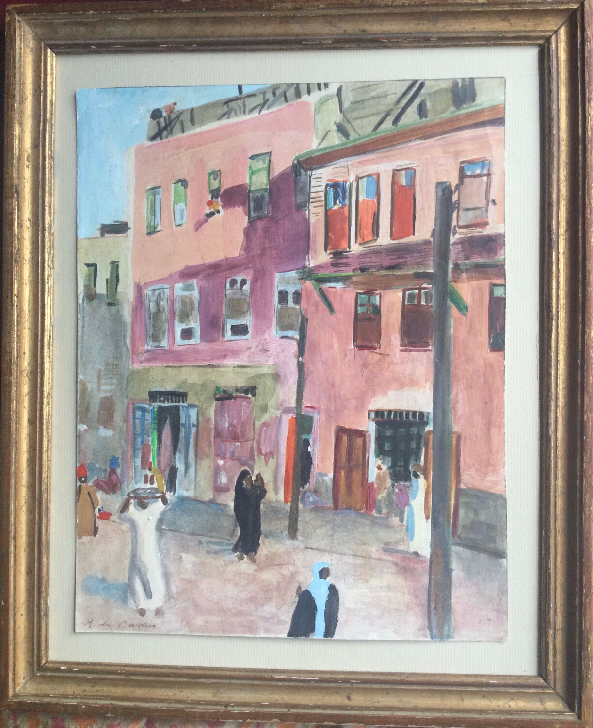 Orientalist gouache by Raoul du GARDIER (1871-1952)