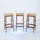Eric Buch (Buck) Dyrlund teak bar stool, set of 3, Denmark 1960s