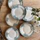 Set of 6 flat plates in iron earth model Narcisse de Saint Amand (LOT 4)