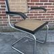 Set of 4 chairs model B64 Cesca with armrests in Black and Chrome