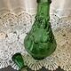 Carafe bouteille en verre italien empoli vert