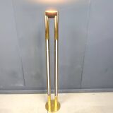 Vintage brass tube light floor lamp, 1980s