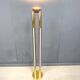 Vintage brass tube light floor lamp, 1980s