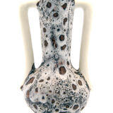 Small Vase like amphora Fat Lava in brutalist style signature of Vallauris