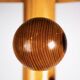 Vintage Scandinavian-style pine ball coat rack