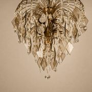 Hollywood Regency crystal and glass chandelier, 1970s