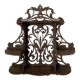 antique Napoleon III wall shelf in openwork wood