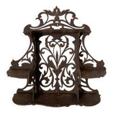 étagère murale ancienne Napoléon III en bois ajouré