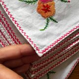 6 old napkins