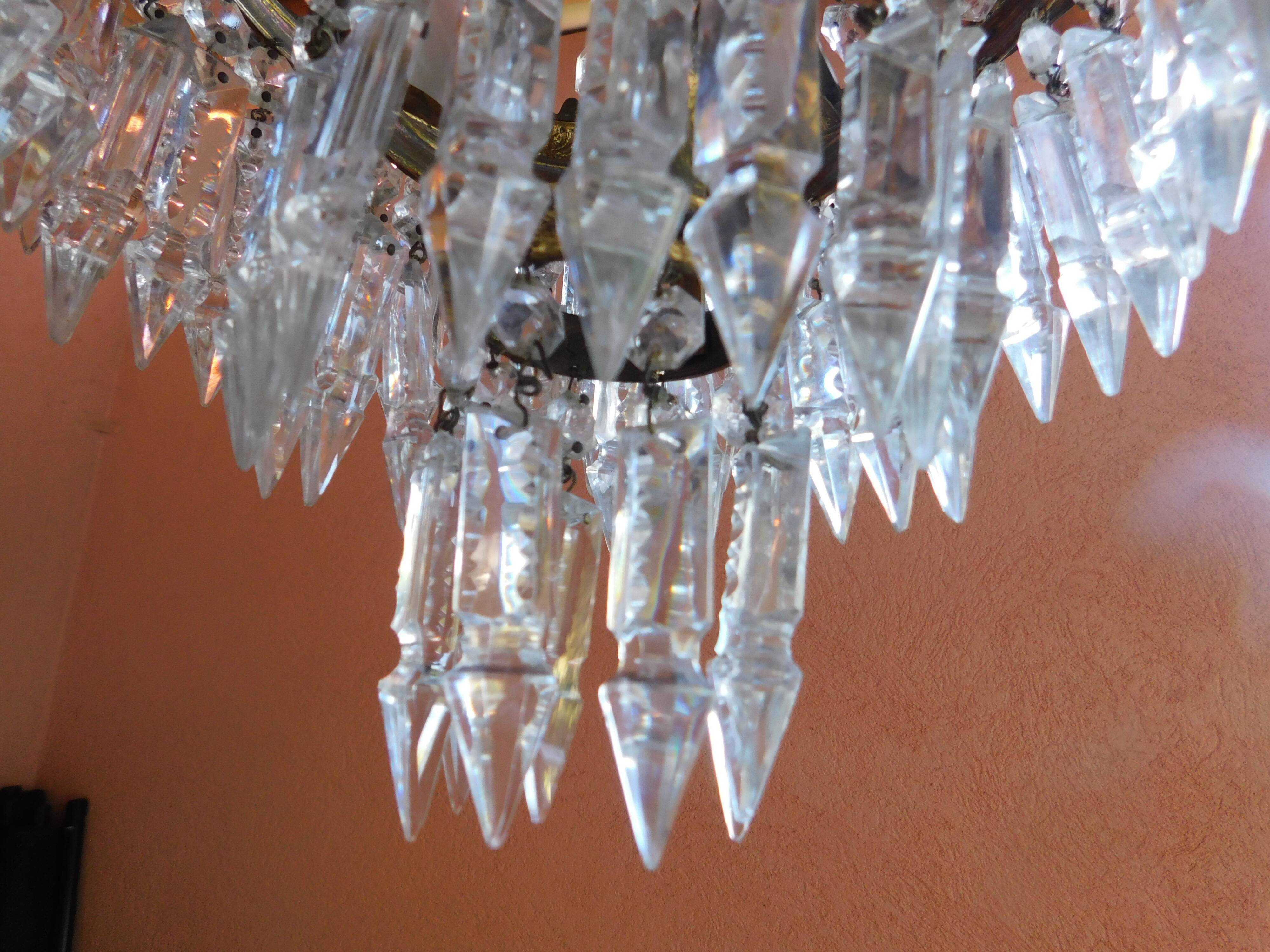 Lustre montgolfière pampilles