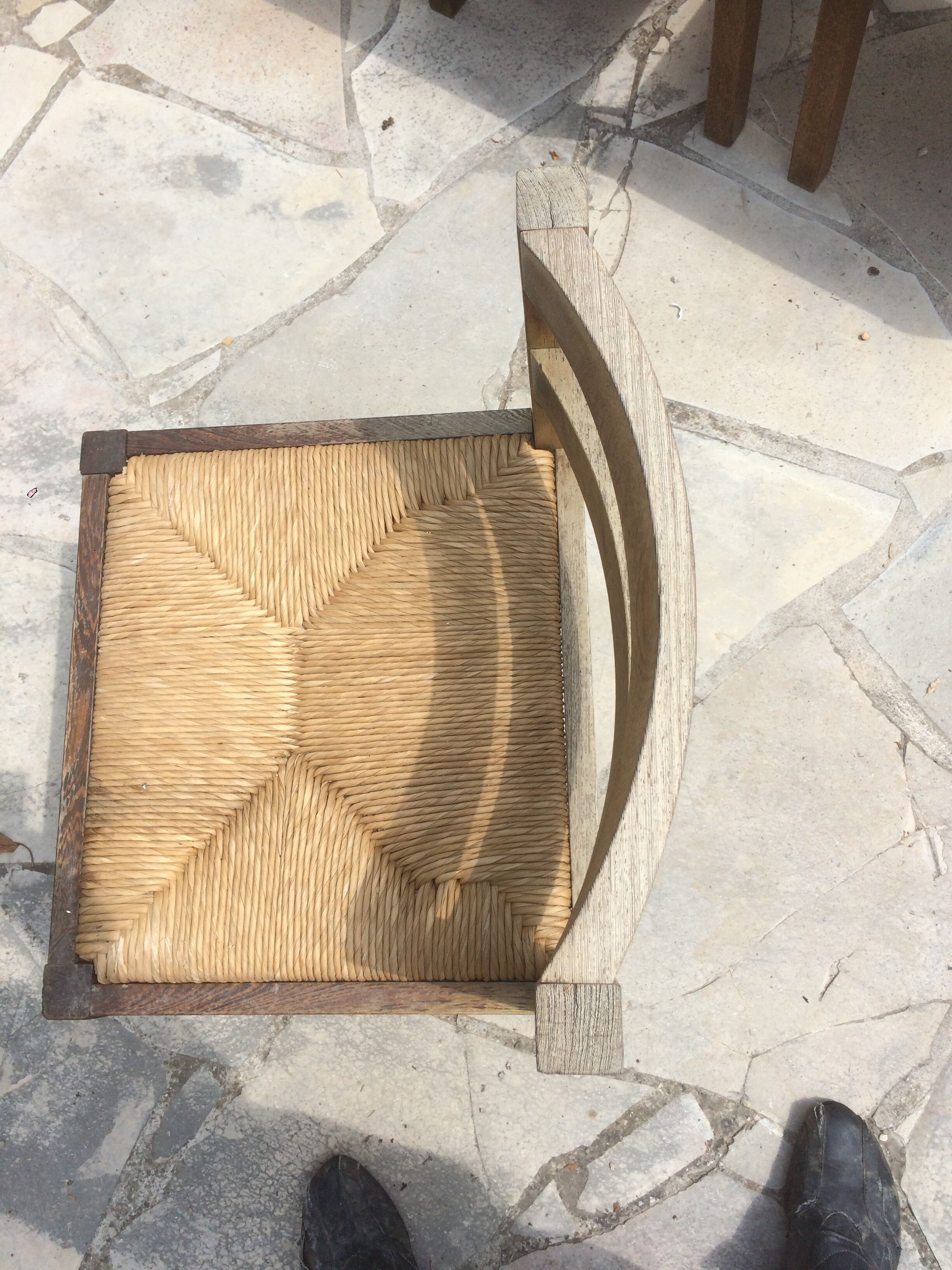 Four straw chairs