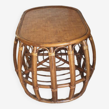 Rattan and bamboo coffee table