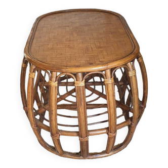Rattan and bamboo coffee table