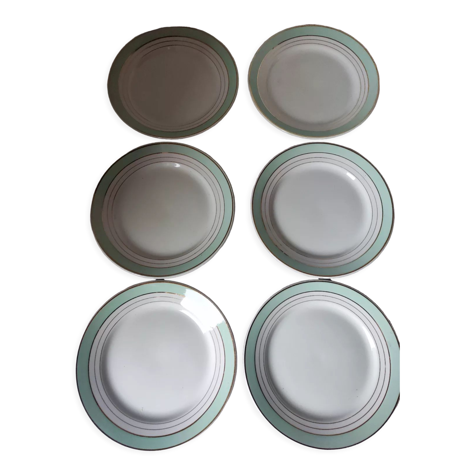 Lot 6 plates Luneville Regency