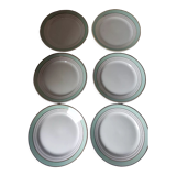 Lot 6 plates Luneville Regency