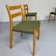 Set of 4 beech chairs designed by Niels Otto Møller, solid vintage beech