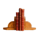 Pair of art deco bookends, solid wood