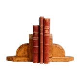 Pair of art deco bookends, solid wood