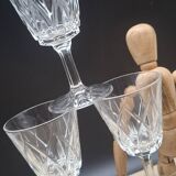 Set of 6 chiseled ribbed glasses